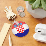 Porte-clés Drapeau croate & Croatie, voyage, vacances /sports<br><div class="desc">Porte - clé : Croatie & Croate Drapeau mode - amour mon pays,  voyage,  cadeaux de vacances,  patriotes nationaux / fans de sport</div>