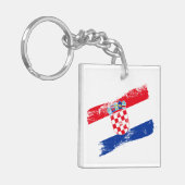 Porte-clés Drapeau Croate – Parfait Souvenir et Ca (Devant gauche)