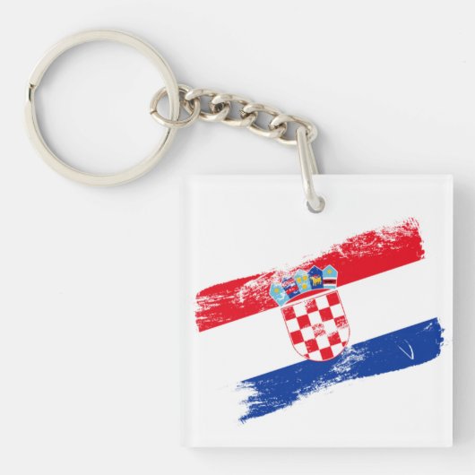 Porte-clés Drapeau Croate – Parfait Souvenir et Ca (Devant)
