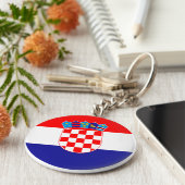 Porte-clés Drapeau Croatie (Côté)