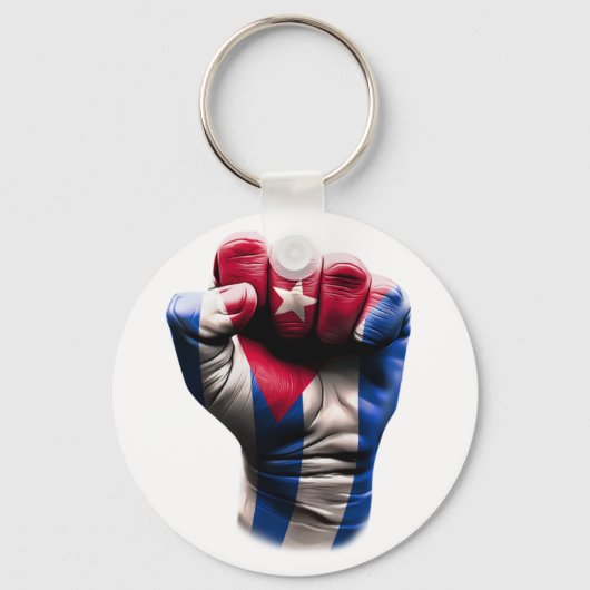 Porte-clés Drapeau Cuba (Recto)