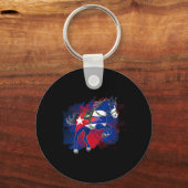 Porte-clés Drapeau Cuba équitation (Recto)