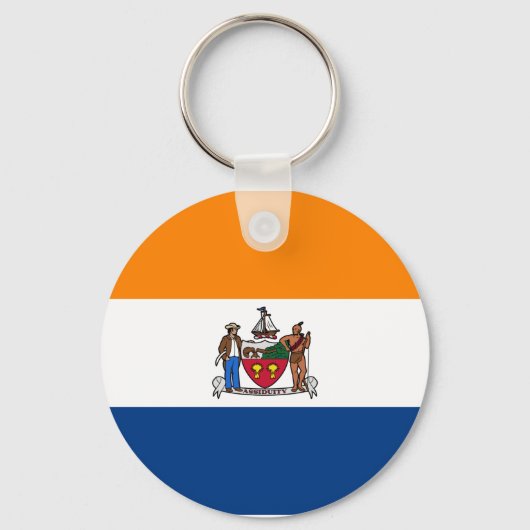 Porte-clés Drapeau d'Albany, New York (Recto)