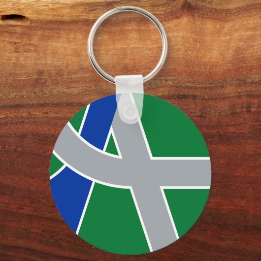 Porte-clés Drapeau d'Albany, Oregon (Verso)