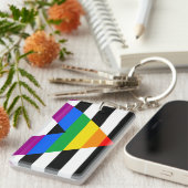 Porte-clés Drapeau d'allié LGBTQ+ (Devant droit)