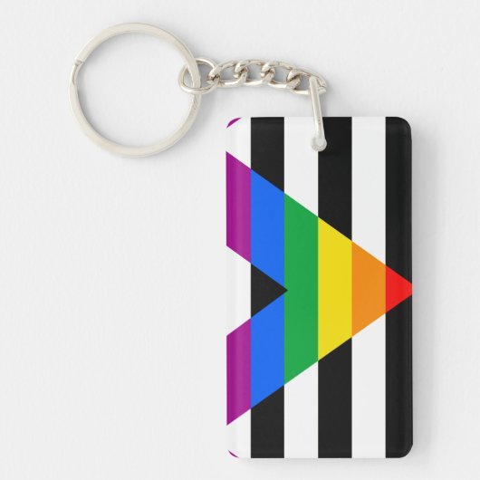 Porte-clés Drapeau d'allié LGBTQ+ (Devant)