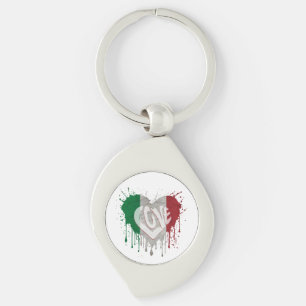 Porte-clés Drapeau d'amour Italie