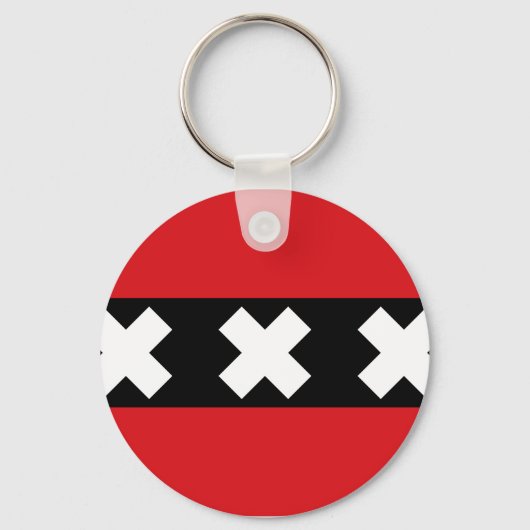 Porte-clés Drapeau d'Amsterdam (Recto)