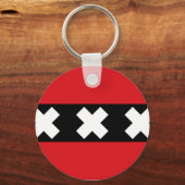 Porte-clés Drapeau d'Amsterdam (Recto)