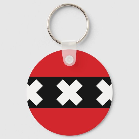 Porte-clés Drapeau d'Amsterdam (Recto)