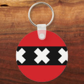 Porte-clés Drapeau d'Amsterdam (Recto)