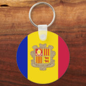 Porte-clés Drapeau d'Andorre patriotique (Recto)