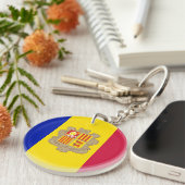 Porte-clés Drapeau d'Andorre patriotique (Devant droit)