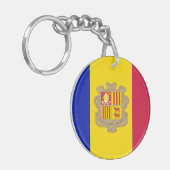 Porte-clés Drapeau d'Andorre patriotique (Devant gauche)