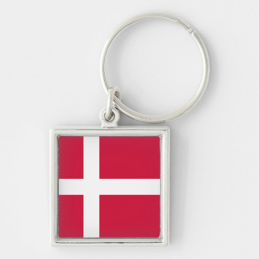 Porte-clés Drapeau Danemark DK (Devant)