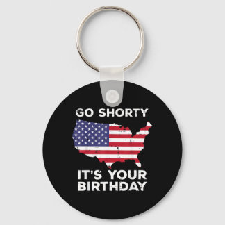 Porte-clés Drapeau d'anniversaire Go Shorty 4 juillet Patriot