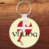 Porte-clés Drapeau danois Viking Danemark Ax (Recto)