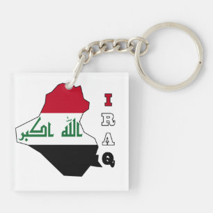 Porte-clés Drapeau dans la carte de l'Irak