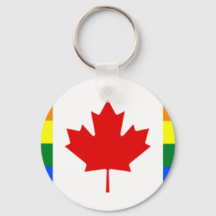Porte-clés Drapeau d'arc-en-ciel du Canada