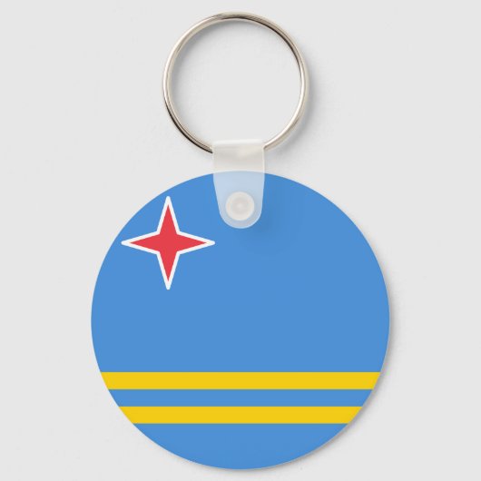 Porte-clés Drapeau d'Aruba (Recto)