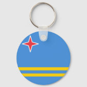 Porte-clés Drapeau d'Aruba (Verso)