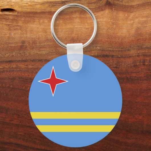 Porte-clés Drapeau d'Aruba (Verso)