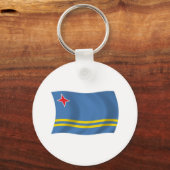 Porte-clés Drapeau d'Aruba (Recto)