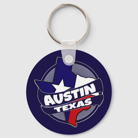 Porte-clés Drapeau d'Austin Texas éclater porte - clé (Recto)