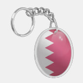 Porte-clés Drapeau de Bahreïn Cercle Brillant (Devant gauche)