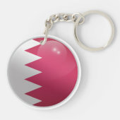 Porte-clés Drapeau de Bahreïn Cercle Brillant (Dos)