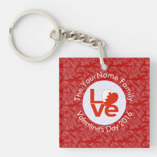 Porte-clés Drapeau de Bahreïn Cœur AMOUR Texte personnalisé