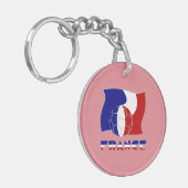 Porte-clés Drapeau de balle de football français (Devant gauche)