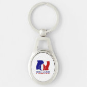 Porte-clés Drapeau de balle de football français (Devant)