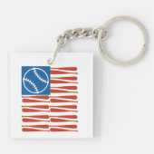 Porte-clés Drapeau de baseball (Dos)