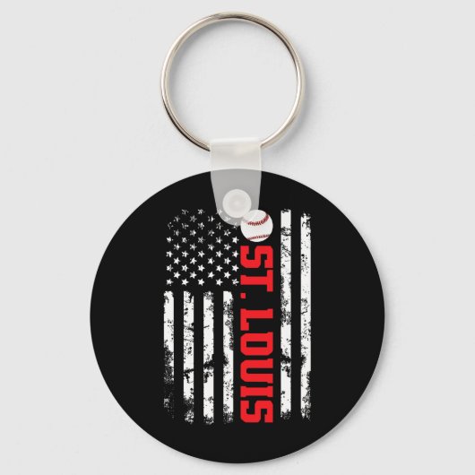 Porte-clés Drapeau de baseball de St. Louis Usa (Recto)