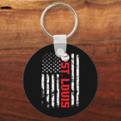 Porte-clés Drapeau de baseball de St. Louis Usa (Recto)