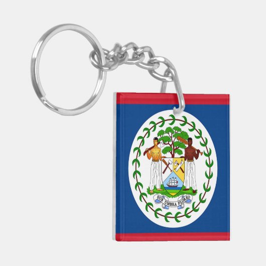 Porte-clés Drapeau de Belize (Devant gauche)