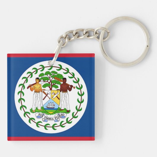 Porte-clés Drapeau de Belize (Dos)