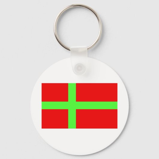 Porte-clés Drapeau de Bornholm (Recto)