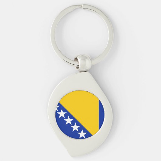 Porte-clés Drapeau de Bosnie-Herzégovine (Devant)