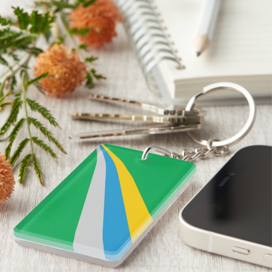 Porte-clés Drapeau de Bowling Green, Kentucky (Devant droit)