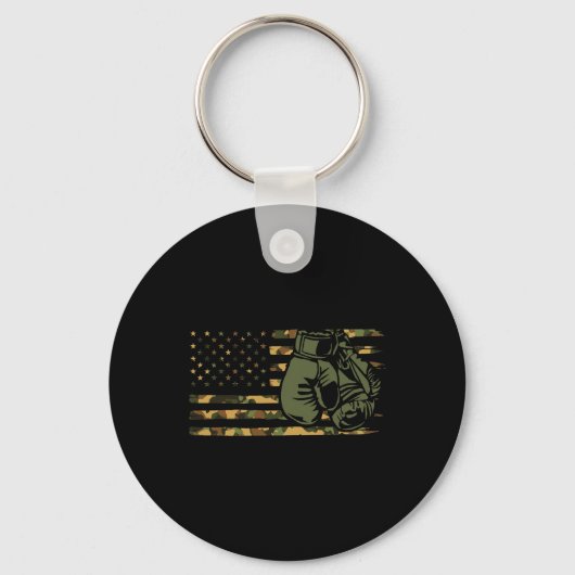 Porte-clés Drapeau De Boxe De Camo Usa Pour Boxer - Boîte À D (Recto)