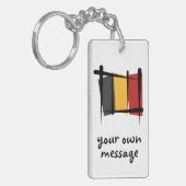 Porte-clés Drapeau de brosse de la Belgique (Devant gauche)