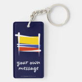 Porte-clés Drapeau de brosse de la Colombie (Dos)
