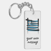 Porte-clés Drapeau de brosse de la Grèce (Devant gauche)