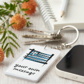 Porte-clés Drapeau de brosse de la Grèce (Devant droit)