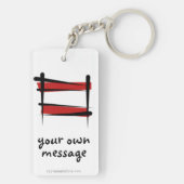 Porte-clés Drapeau de brosse de l'Autriche (Dos)