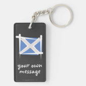 Porte-clés Drapeau de brosse de l'Ecosse (Dos)