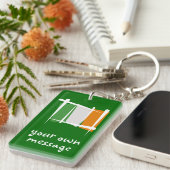 Porte-clés Drapeau de brosse de l'Irlande (Devant droit)