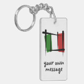 Porte-clés Drapeau de brosse de l'Italie (Devant gauche)